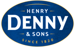 Denny Brand Logo - A dark blue background with white text